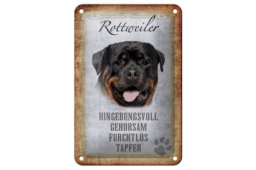 Blechschild Spruch 12x18cm Rottweiler Hund Geschenk Dekoration