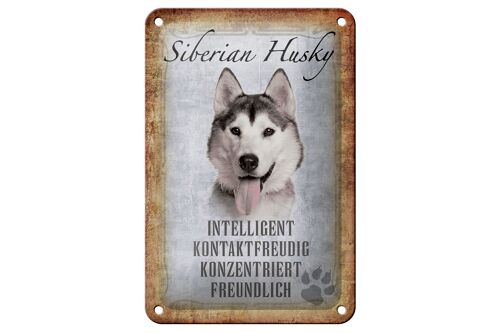 Blechschild Spruch 12x18cm Siberian Husky Hund Geschenk Dekoration