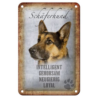 Tin sign saying 12x18cm German Shepherd dog gift decoration