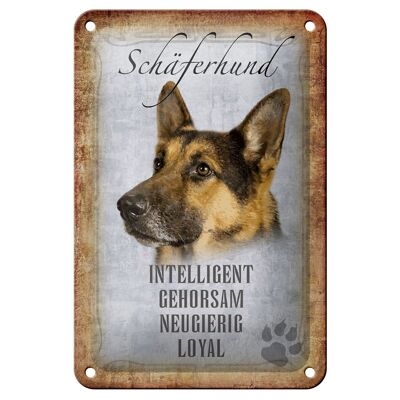 Panneau en étain disant 12x18cm, décoration cadeau pour chien de berger allemand