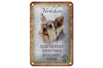 Panneau en étain disant 12x18cm, décoration cadeau pour chien du Yorkshire 1