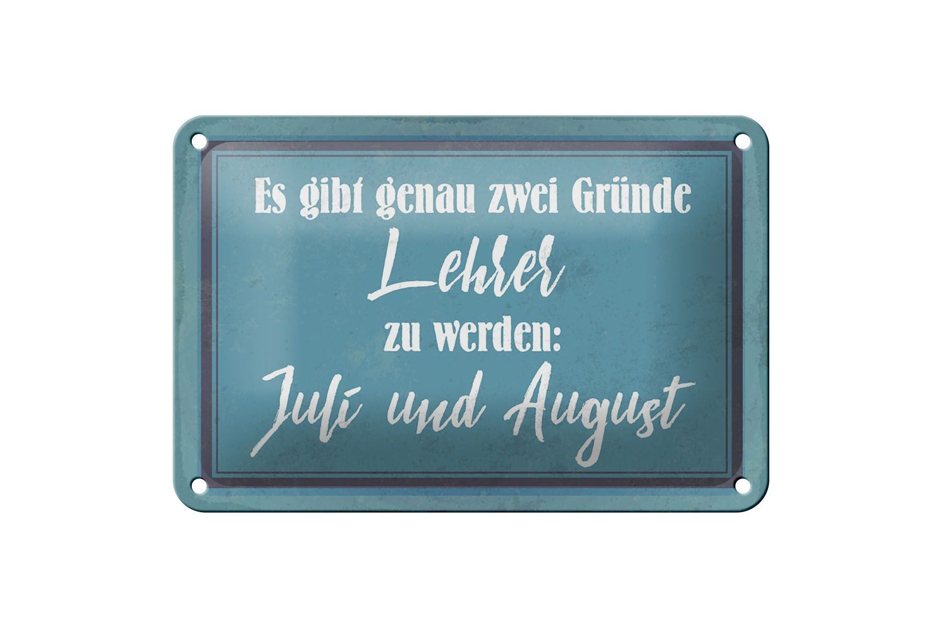 Targa in metallo con scritta 18x12 cm due motivi per diventare una decorazione per l'insegnante