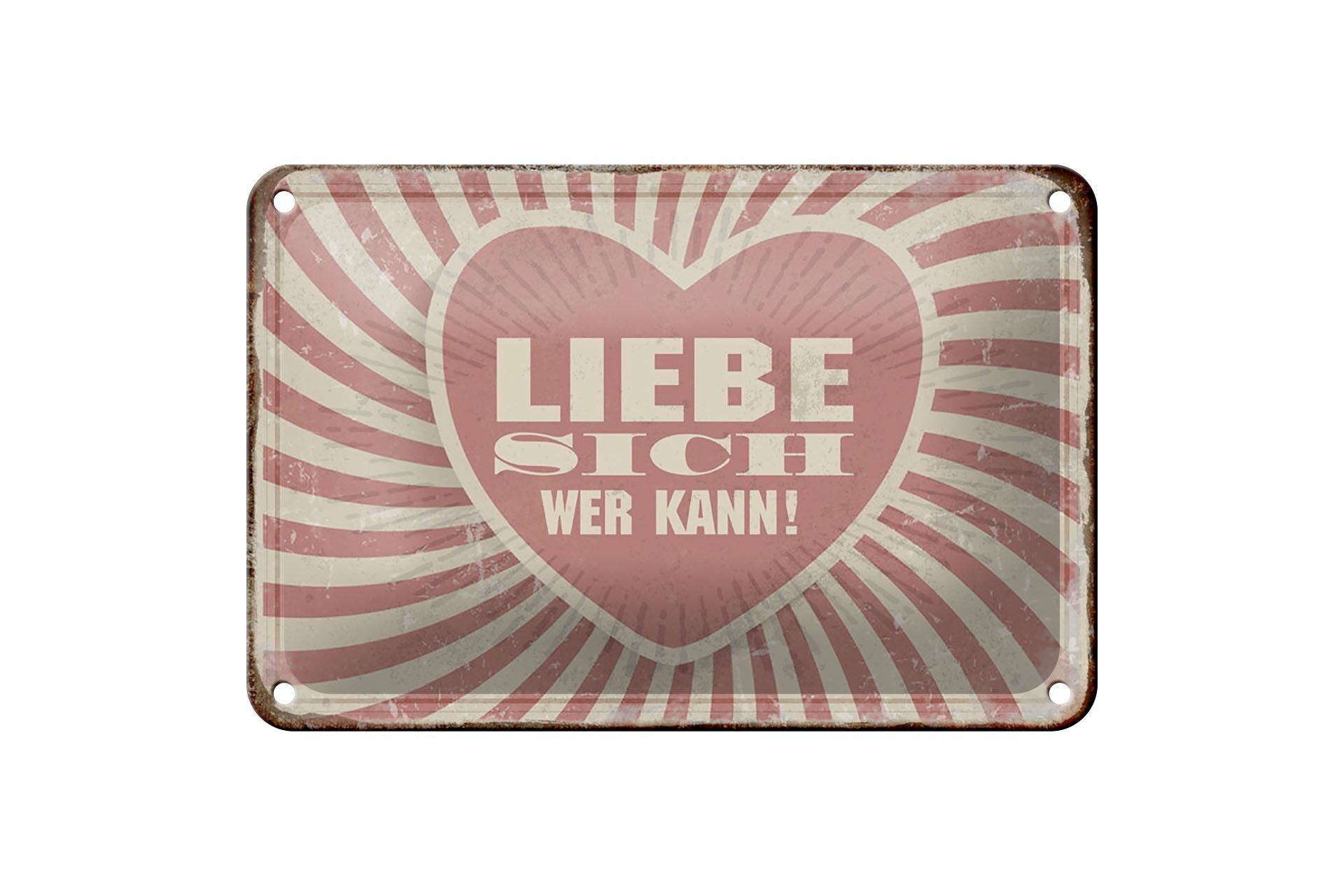 Targa in metallo retrò 18x12 cm ama te stesso chi può regalare decorazioni