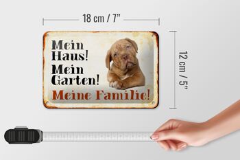 Panneau en étain chien 18x12cm, Beagle, ma maison, jardin, décoration familiale 5