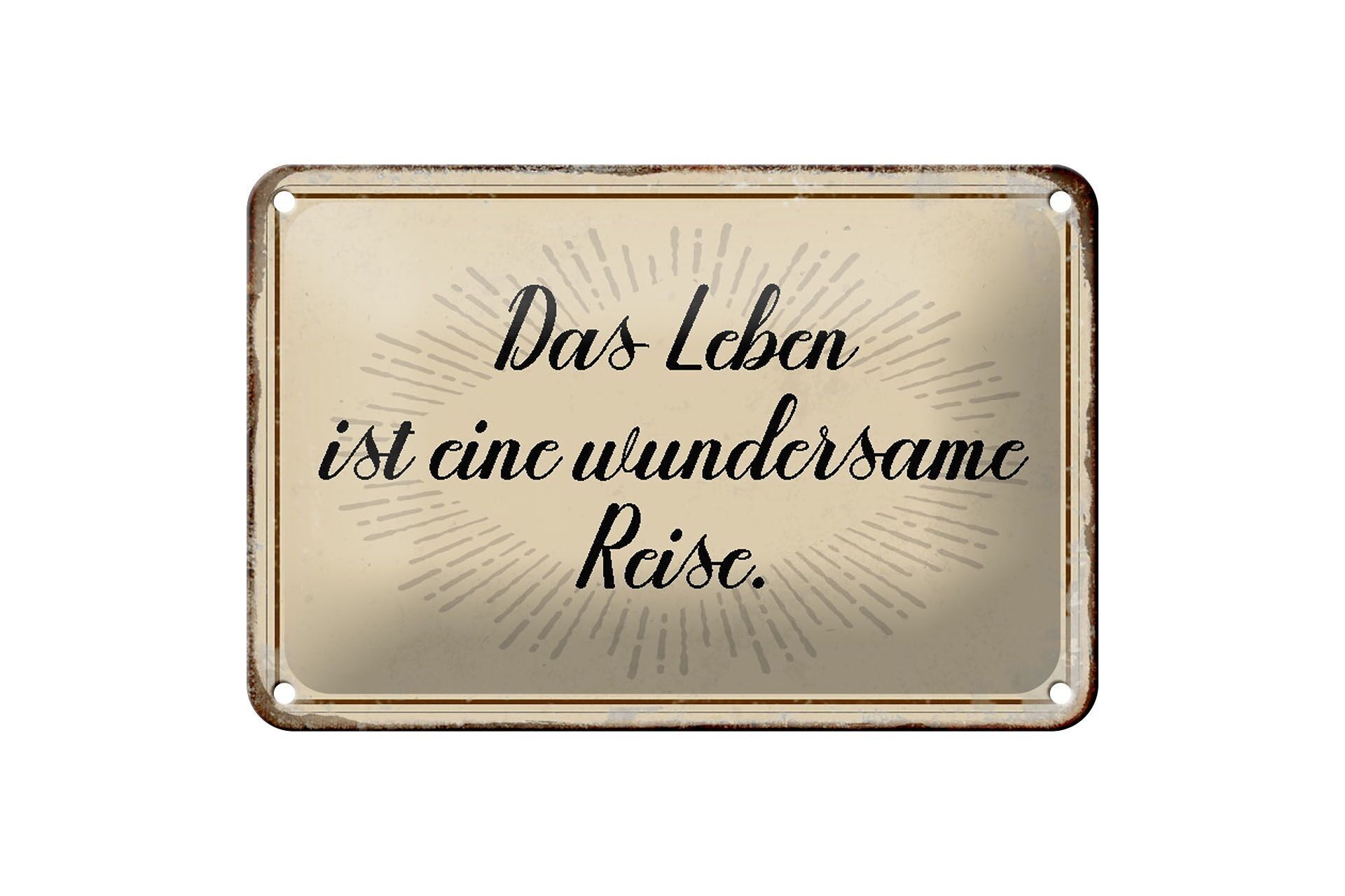 Cartel de chapa que dice 18x12cm La vida es una decoración de viaje maravillosa.