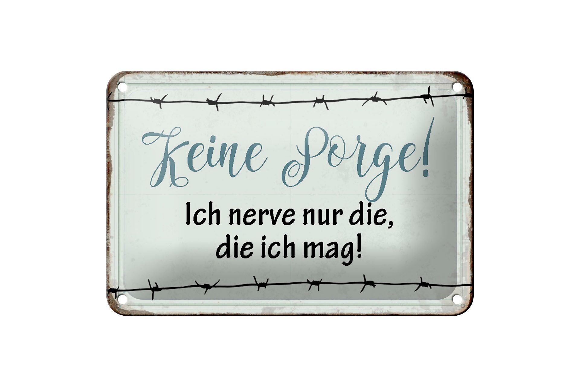 Targa in metallo 18x12 cm non preoccuparti, sto solo dando fastidio alle decorazioni che mi piacciono