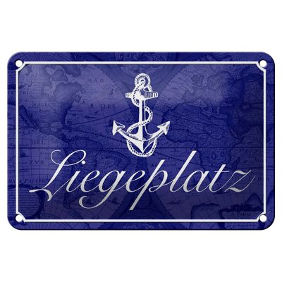 Blechschild Spruch 18x12cm Liegeplatz Anker Segel Boot Dekoration