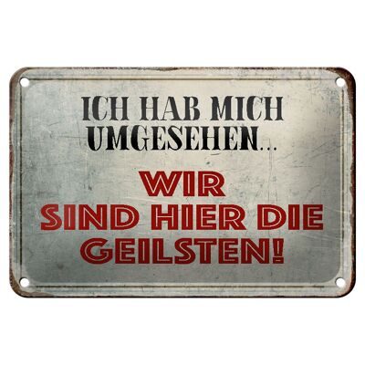 Blechschild Spruch 18x12cm wir sind die Geilsten Geschenk Dekoration