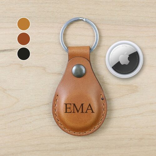 Personalized Leather Apple AirTag Case
