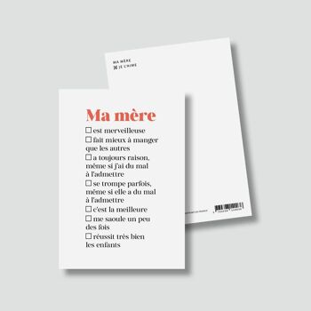 Carte "Fête des mères" :

Carte à cocher maman 2