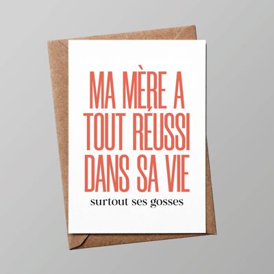 Tarjeta "Mamá": Mi mamá lo tiene todo (con sobre) - ¡Para el Día de la Madre y todos los demás días del año!
