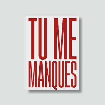 Carte "Love" :

Tu me manques 1