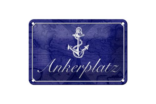 Blechschild Spruch 18x12cm Ankerplatz Anker Segel Boot Dekoration