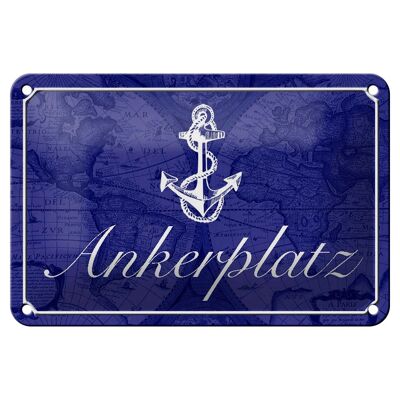 Blechschild Spruch 18x12cm Ankerplatz Anker Segel Boot Dekoration