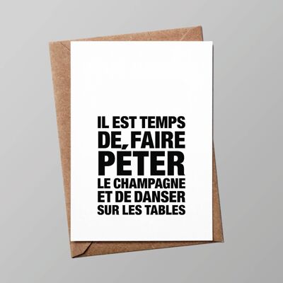 Tarjeta "Happy hour": Es hora de fiesta (con sobre)
