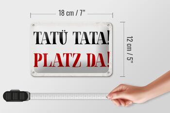 Panneau en étain disant 18x12cm Tatü Tata Platz da décoration cadeau 5