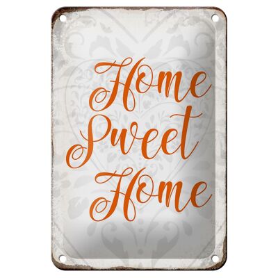 Tin sign saying 12x18cm Home sweet Home heart gift decoration