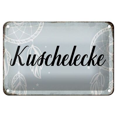 Blechschild Spruch 18x12cm Kuschelecke Geschenk Dekoration