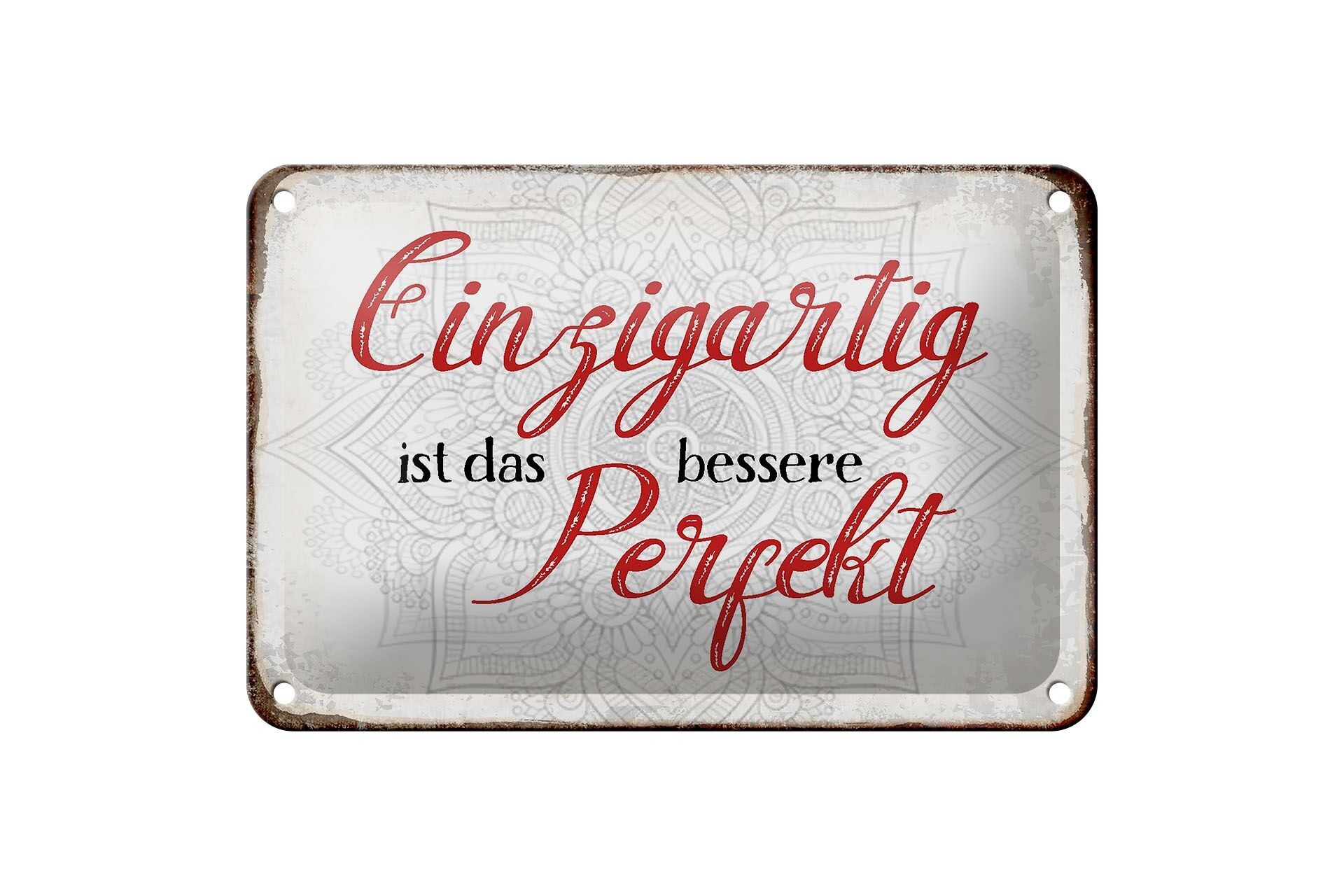 Tin sign saying 18x12cm unique is better perfect decoration