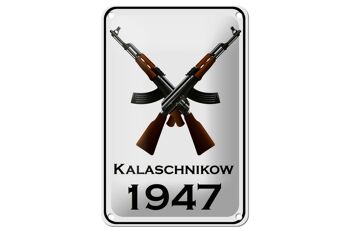 Plaque en tôle Fusil 12x18cm Décoration Kalachnikov 1947 1