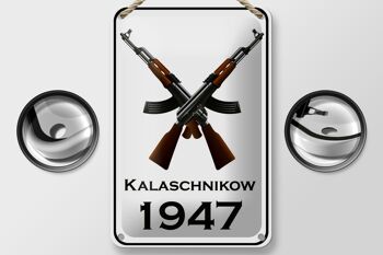 Plaque en tôle Fusil 12x18cm Décoration Kalachnikov 1947 2