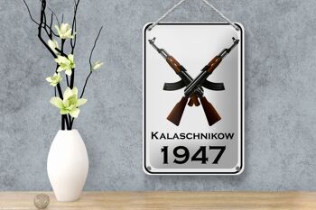 Plaque en tôle Fusil 12x18cm Décoration Kalachnikov 1947 4