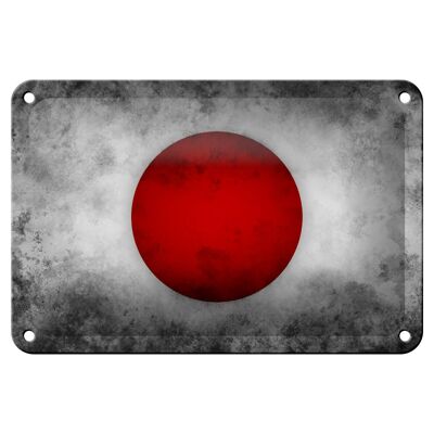 Bandera de cartel de hojalata 18x12cm decoración de bandera de Japón