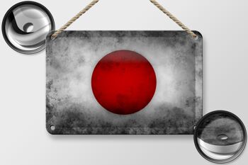 Drapeau en étain 18x12cm, décoration du drapeau du japon 2