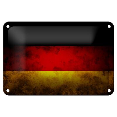 Targa in metallo bandiera 18 x 12 cm decorazione bandiera tedesca