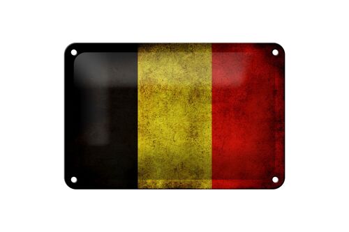 Blechschild Flagge 18x12cm Belgien Fahne Dekoration