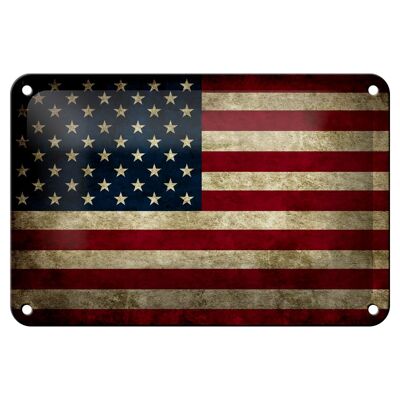 Blechschild Flagge 18x12cm Vereinigte Staaten Amerika USA Dekoration