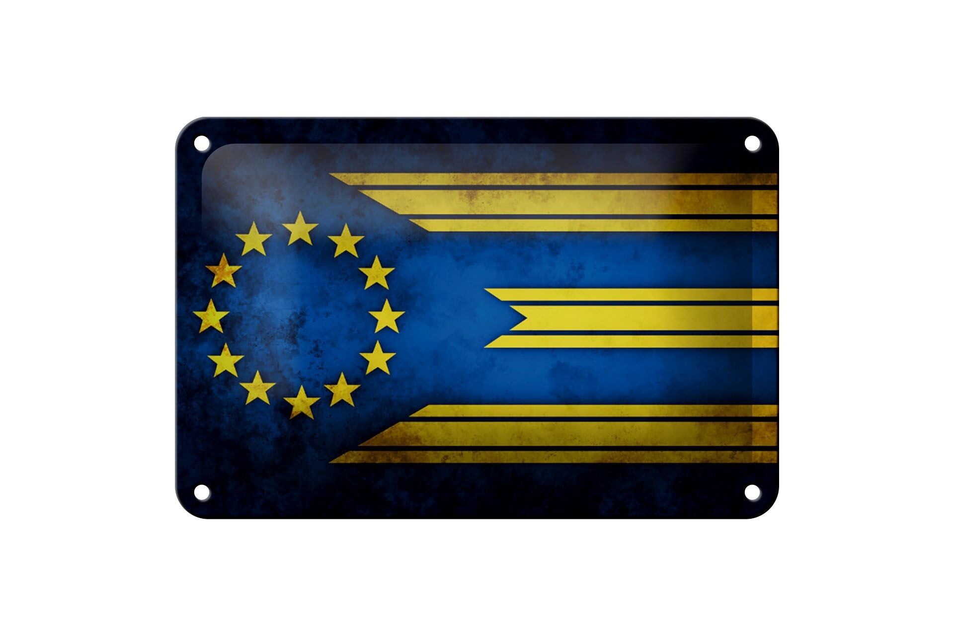 Bandera de cartel de hojalata 18x12cm decoración de bandera de Europa