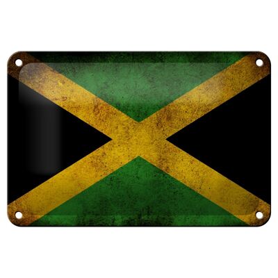 Bandera de cartel de hojalata, decoración de bandera de Jamaica, 18x12cm