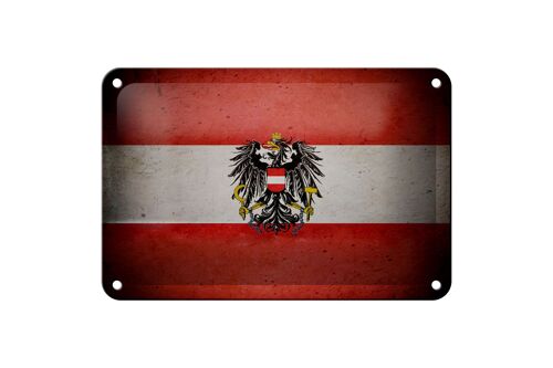 Blechschild Flagge 18x12cm Österreich Fahne Dekoration