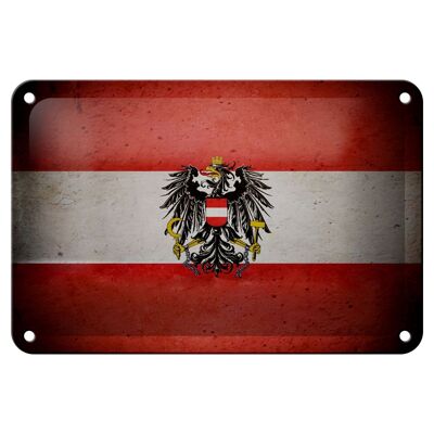 Bandera de cartel de hojalata 18x12cm Decoración de bandera de Austria