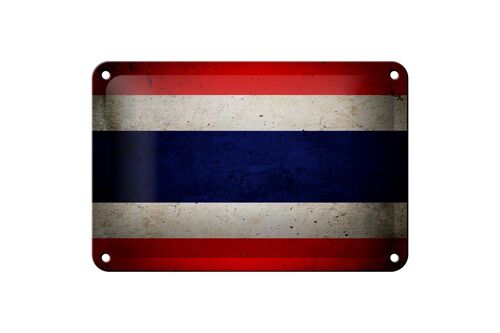 Blechschild Flagge 18x12cm Thailand Fahne Wanddeko Dekoration
