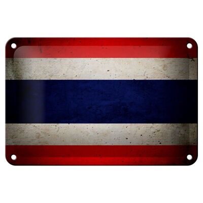 Blechschild Flagge 18x12cm Thailand Fahne Wanddeko Dekoration