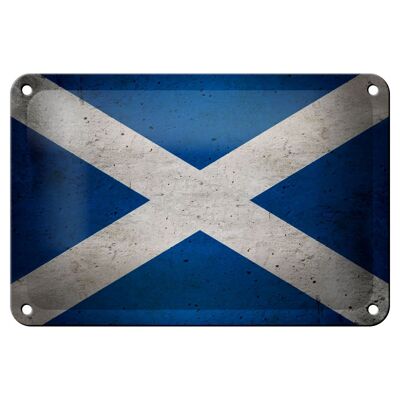 Targa in metallo Bandiera 18x12 cm Decorazione bandiera scozzese
