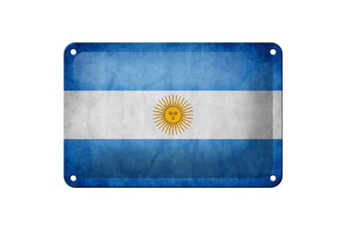 Blechschild Flagge 18x12cm Argentinien Fahne Dekoration