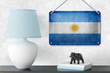 Drapeau en étain 18x12cm, décoration de drapeau argentin 4