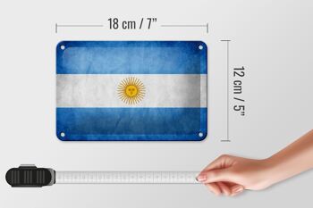 Drapeau en étain 18x12cm, décoration de drapeau argentin 5