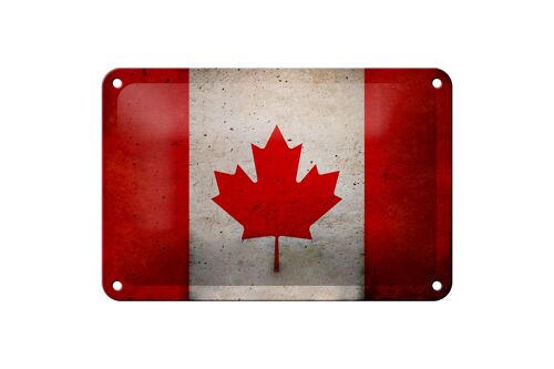 Blechschild Flagge 18x12cm Kanada Fahne Wanddeko Dekoration