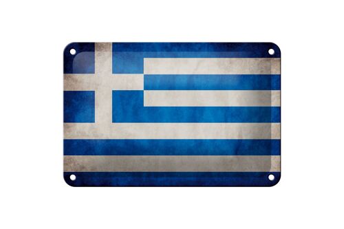 Blechschild Flagge 18x12cm Griechenland Fahne Dekoration