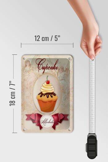 Plaque en étain disant 12x18cm Cupcake Very best decoration 5