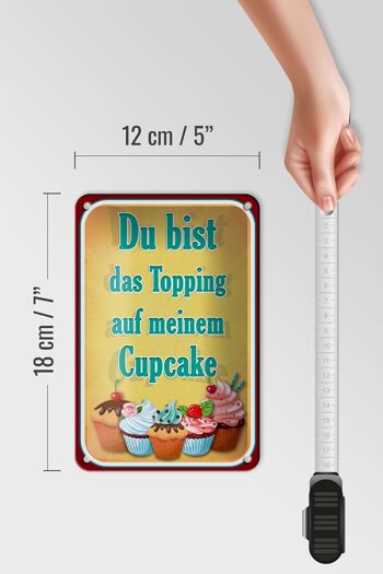 Plaque en étain indiquant 12x18cm Vous garnissez la décoration de cupcakes 5
