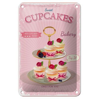 Blechschild Essen 12x18cm sweet Cupcakes best award Dekoration