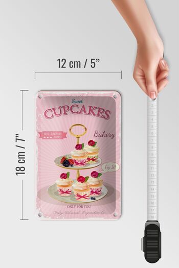 Signe en étain alimentaire 12x18cm, cupcakes sucrés, décoration du meilleur prix 5