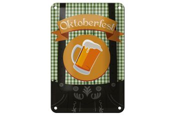 Signe en étain alcool 12x18cm bière décoration Oktoberfest 1