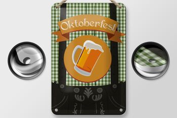 Signe en étain alcool 12x18cm bière décoration Oktoberfest 2