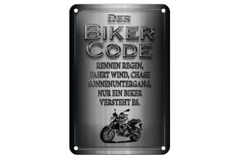 Panneau en étain pour moto, 12x18cm, code de motard, course, pluie, vent, décoration 1
